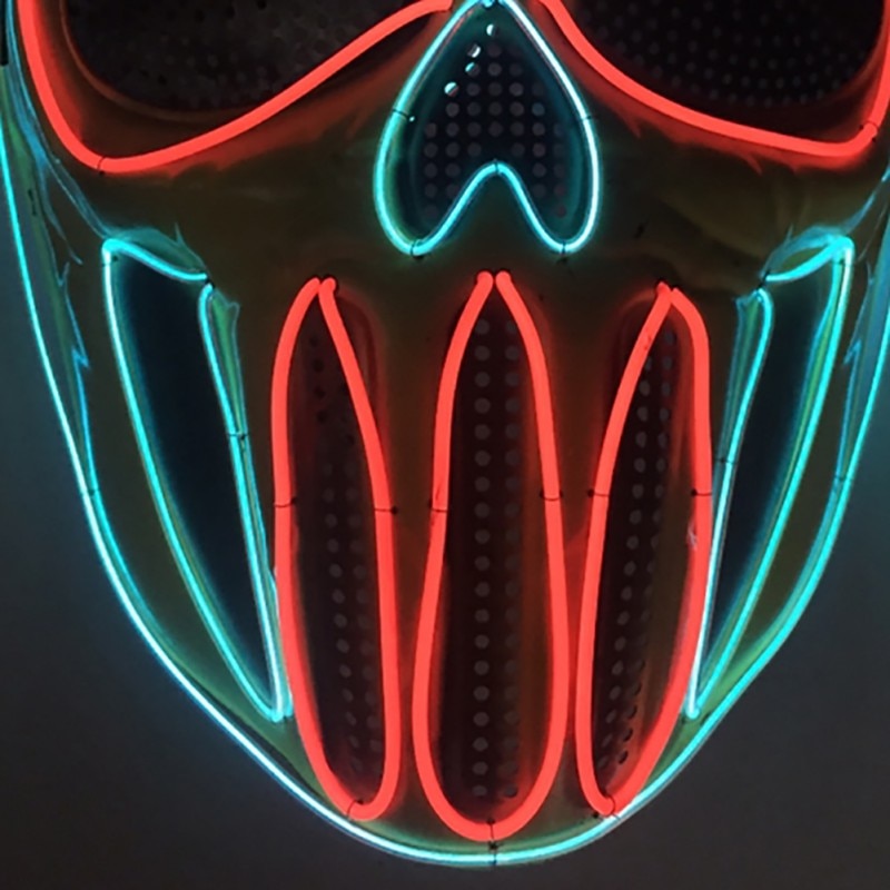 LED-Totenkopfmaske für Halloween