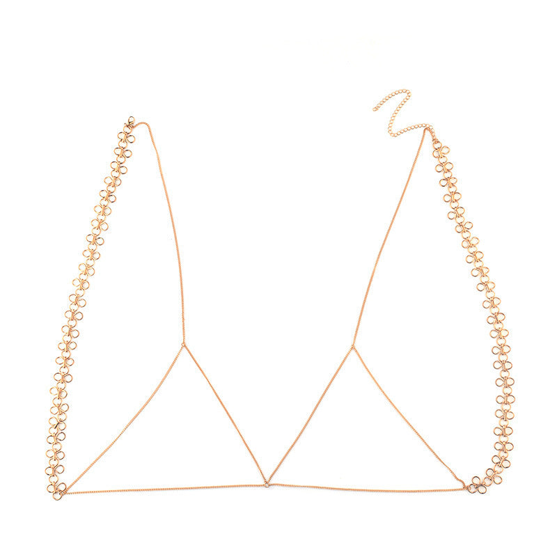 Metallische Bodychain-Halskette mit Knotendesign für Damen