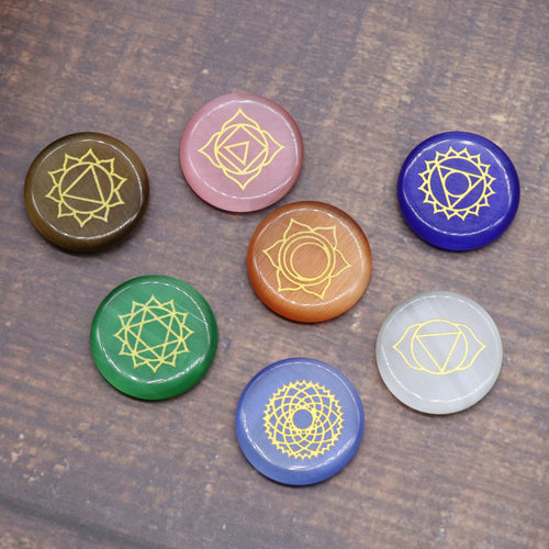 7 Chakra Heilkristalle Set mit Beutel – Yoga & Energie Heilung