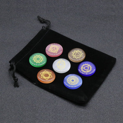7 Chakra Heilkristalle Set mit Beutel – Yoga & Energie Heilung