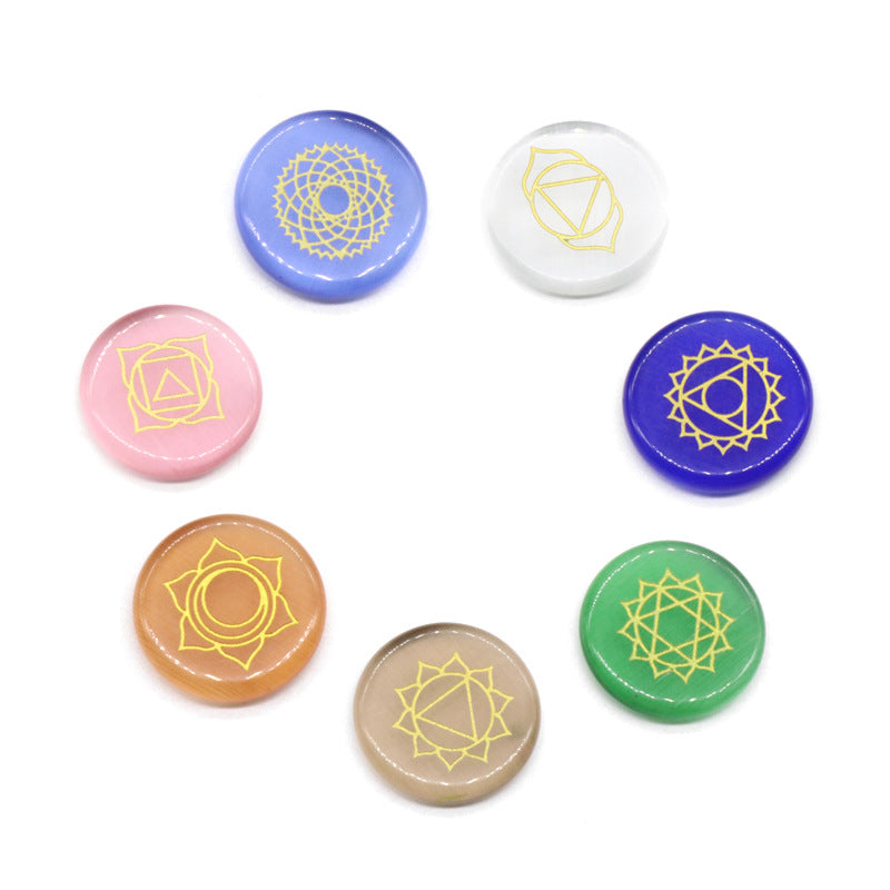 7 Chakra Heilkristalle Set mit Beutel – Yoga & Energie Heilung