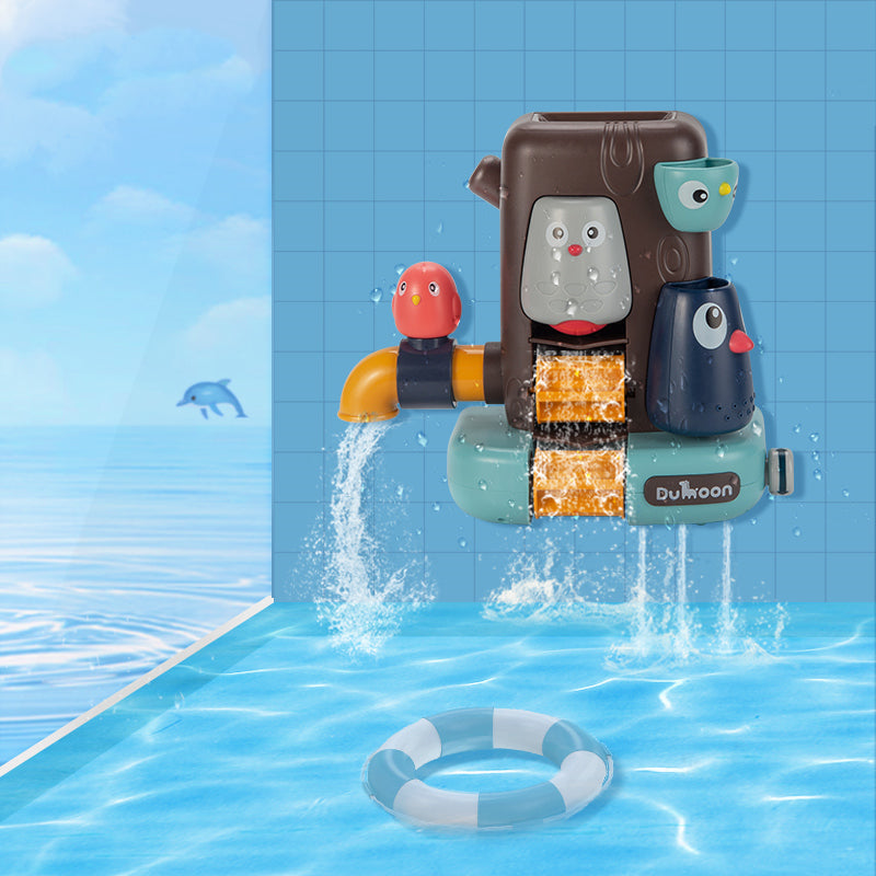 Wasserrad-Baumhaus-Badespielzeug-Set für Babys