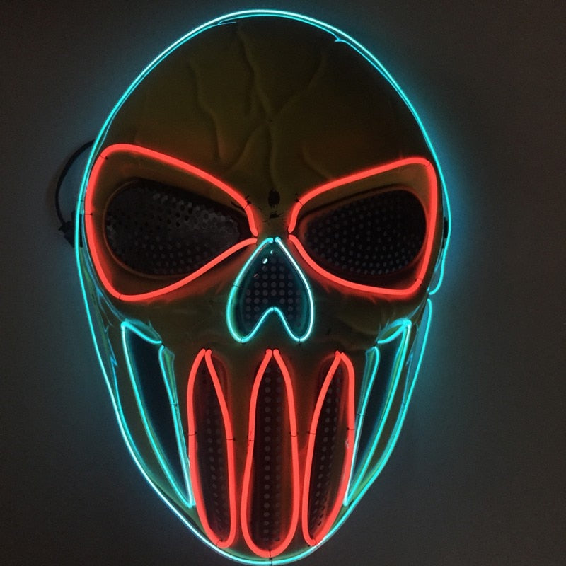 LED-Totenkopfmaske für Halloween