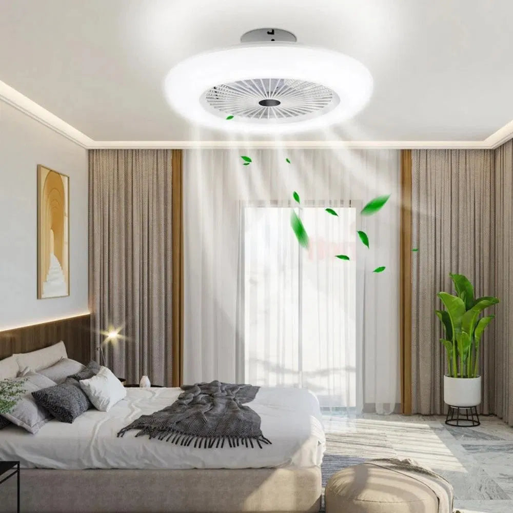 Deckenventilator mit LED-Beleuchtung und Fernbedienung | 30W helles Licht