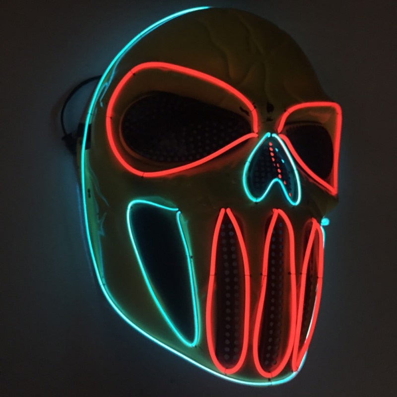 LED-Totenkopfmaske für Halloween