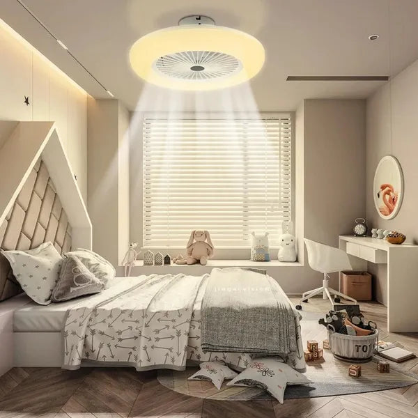 Deckenventilator mit LED-Beleuchtung und Fernbedienung | 30W helles Licht