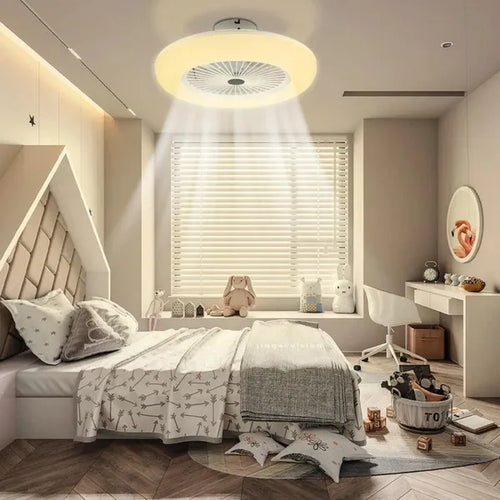 Deckenventilator mit LED-Beleuchtung und Fernbedienung | 30W helles Licht