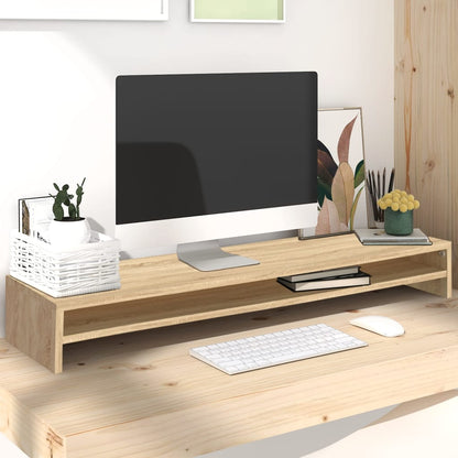 Holz-Monitorständer mit Stauraum | Schreibtisch-Organizer für Zuhause & Büro