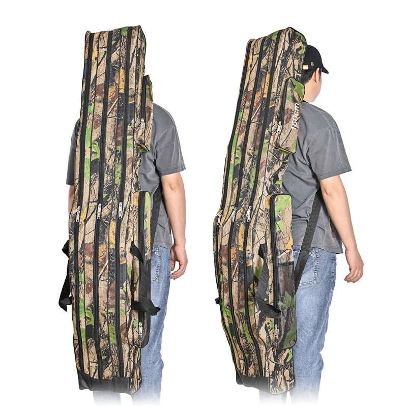 Tragbare Angelruten- und Tackle-Tasche mit 3 Fächern