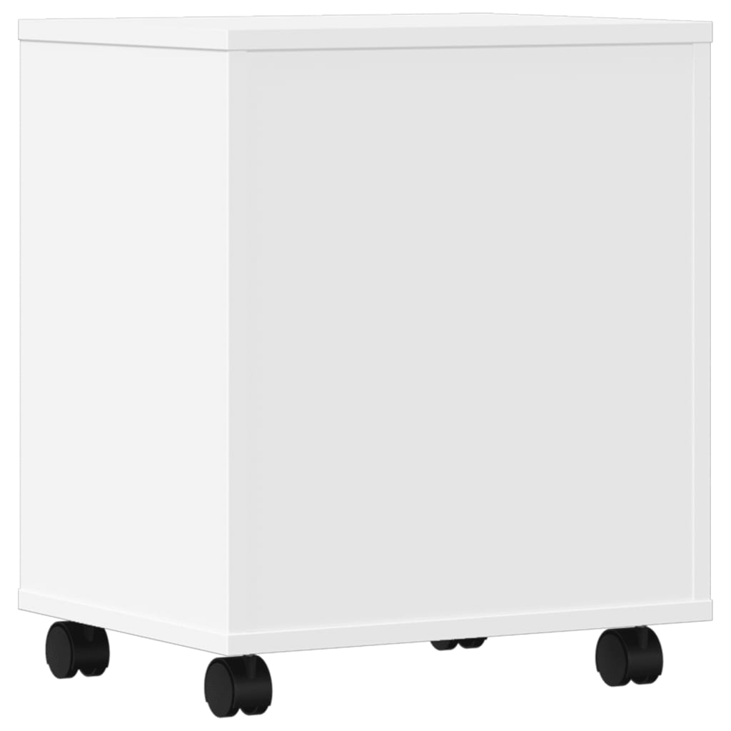 Kompakter Rollbarer Druckerständer | Holz-Utility-Stand mit Rollen | Für Büro & Küche
