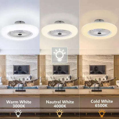 Deckenventilator mit LED-Beleuchtung und Fernbedienung | 30W helles Licht