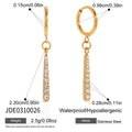 Halsketten- & Ohrring-Set mit Zirkonsteinen – Titanstahl mit Anti-Anlauf-Beschichtung | Damenschmuck