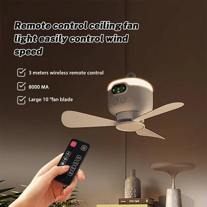 Tragbarer Camping-Ventilator mit LED-Licht