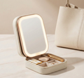 Compact Makeup Vanity with LED Mirror