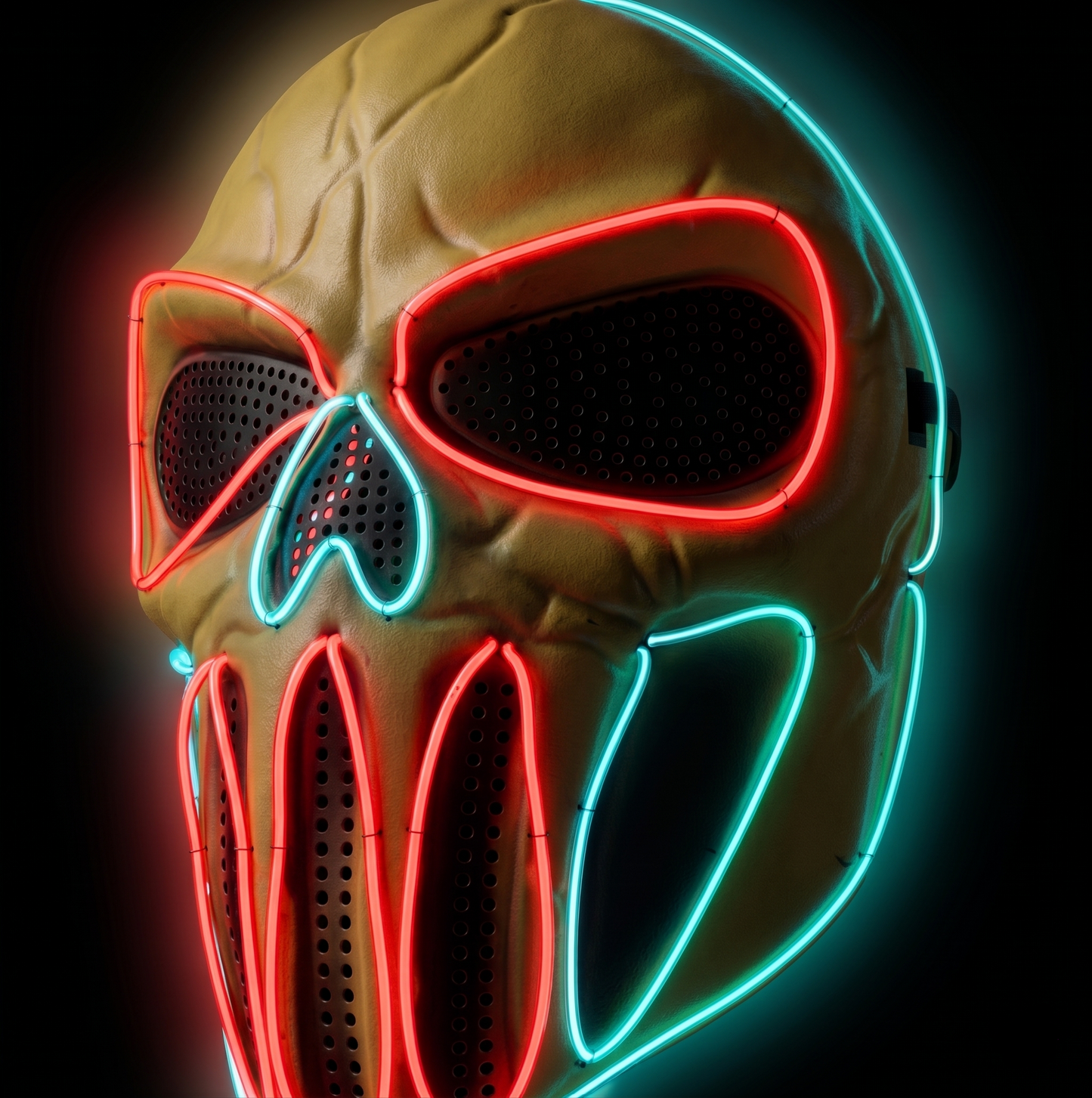 LED-Totenkopfmaske für Halloween