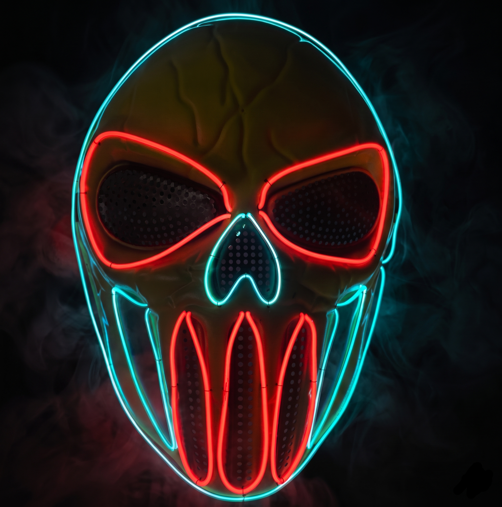 LED-Totenkopfmaske für Halloween
