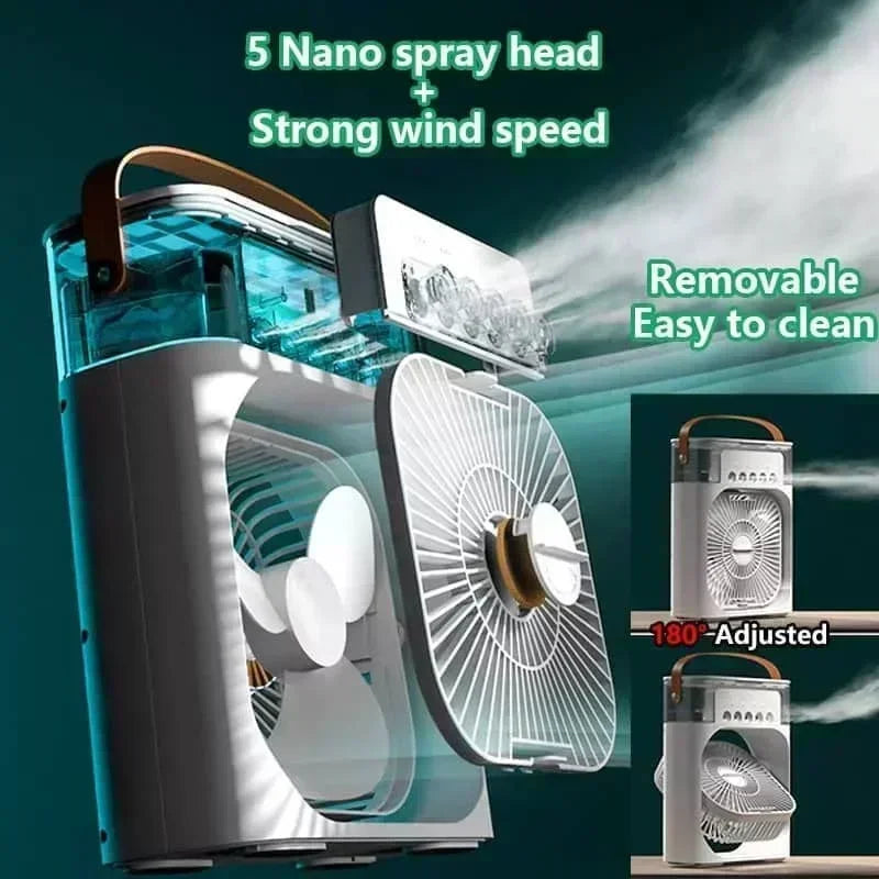KlimaMax Tischkühler – 3-in-1 Mobile Klimaanlage, Luftbefeuchter & Ventilator
