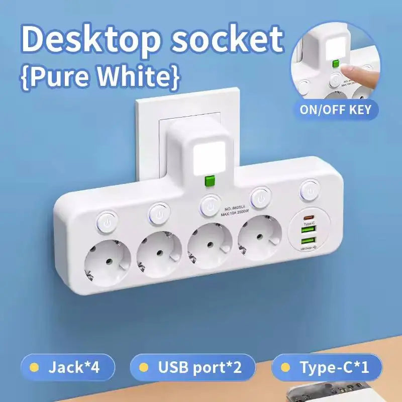 CompactPlug Pro – Mehrfachsteckdose mit Schalter & USB