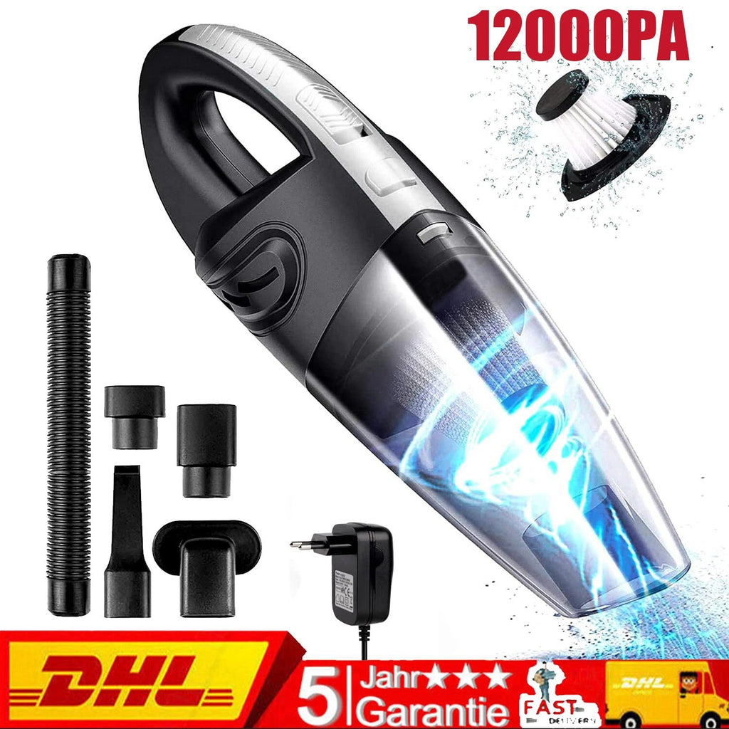PowerClean Pro 120W Akku-Handstaubsauger – Für Auto, Zuhause & Büro