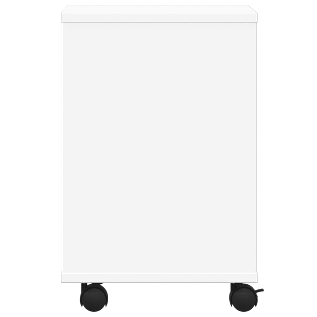 Kompakter Rollbarer Druckerständer | Holz-Utility-Stand mit Rollen | Für Büro & Küche