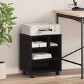 Kompakter Rollbarer Druckerständer | Holz-Utility-Stand mit Rollen | Für Büro & Küche