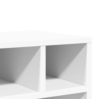 Kompakter Rollbarer Druckerständer | Holz-Utility-Stand mit Rollen | Für Büro & Küche