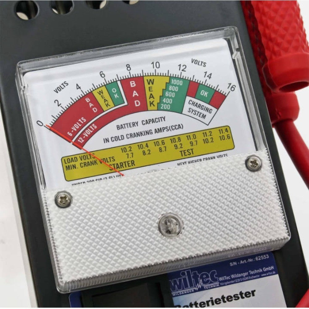 Auto-Batterietester 6V/12V – Prüfung von Ladestand, Lichtmaschine & Anlasser | 300–1000A