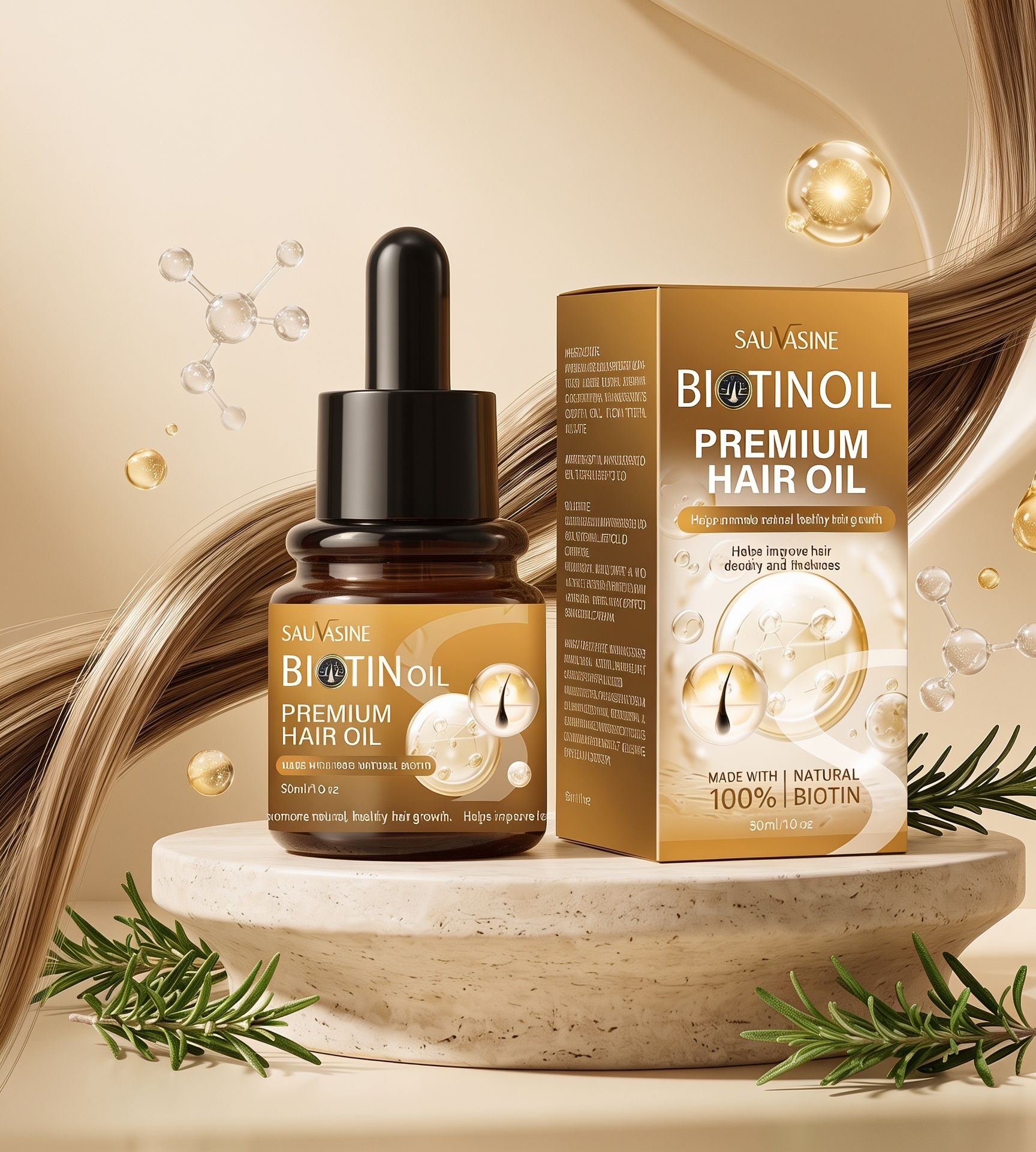 Rosmarin & Biotin Haaröl für kräftigeres Haar