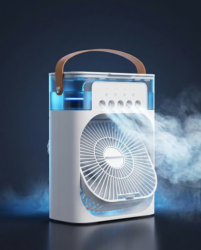 KlimaMax Tischkühler – 3-in-1 Mobile Klimaanlage, Luftbefeuchter & Ventilator